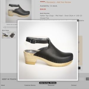 Sven T-Strap Clogs in black.